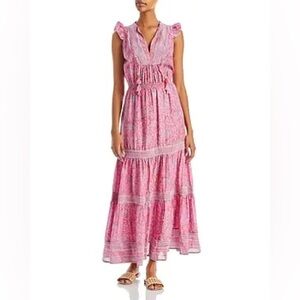 Bell by Alicia Bell Lola Maxi Dress in Pink and Light Blue Floral— Womens M